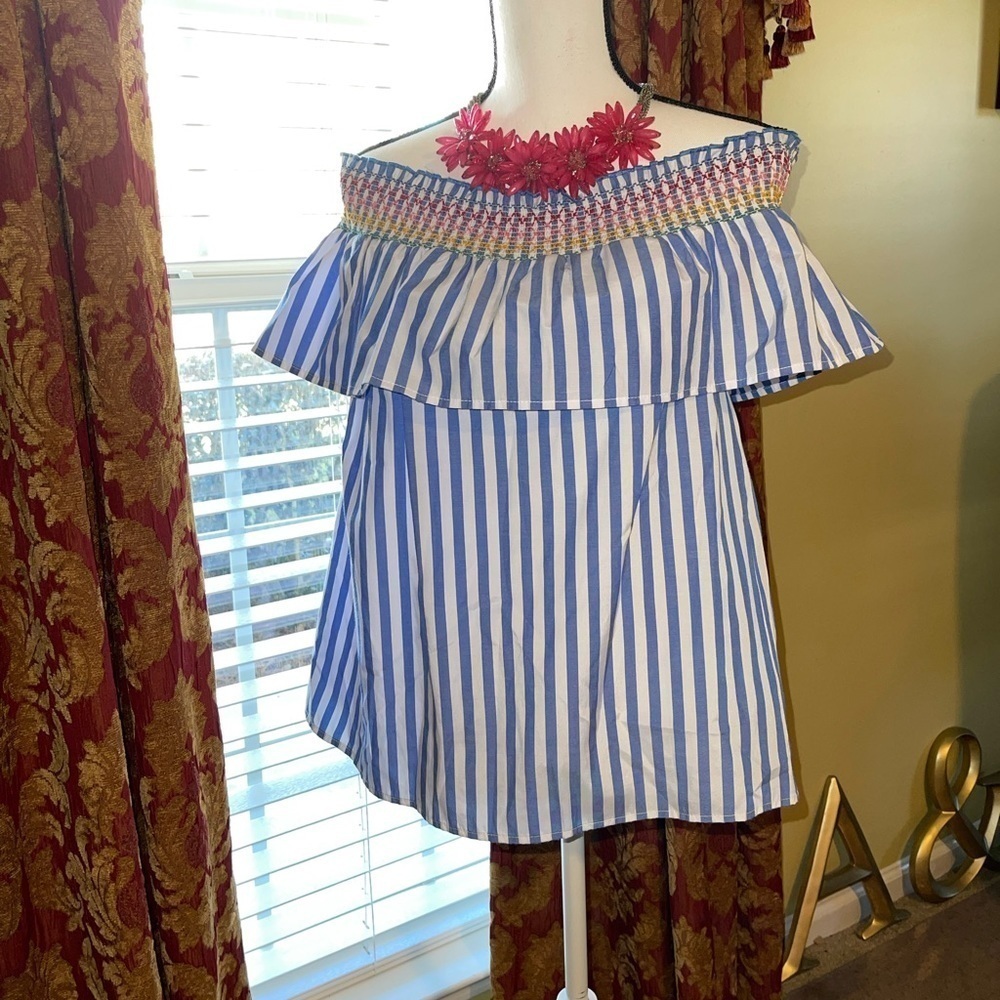 Primark Off Shoulder Smocked Ruffle Top